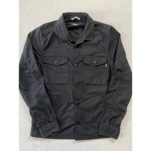 Vuori Rise And Shine Russell Ripstop Shirt Jacket Mens Small Black Utility Army